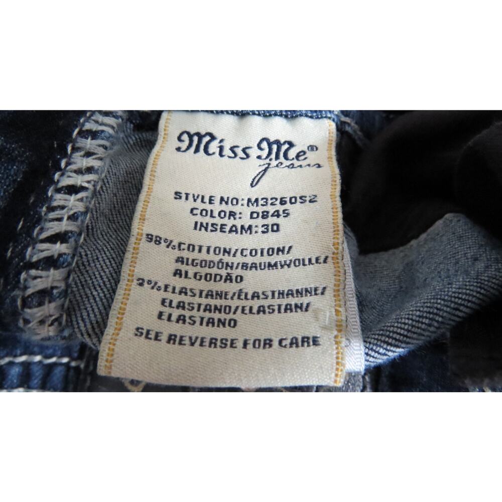 Y2K Miss Me Hailey Skinny Jeans Womens 29 Blue Flap Pocket Bling Stretch Denim - Picture 10 of 13